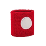 Bracelet élastique personnalisé avec logo imprimé Muñequera Circle couleur rouge