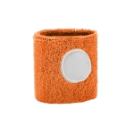 Bracelet élastique personnalisé avec logo imprimé Muñequera Circle couleur orange