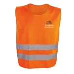 Gilet jaune réfléchissant pour adultes avec fermeture latérale Reflex couleur orange image avec logo 2