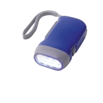 Jolie lampe torche dynamo publicitaire à 3 LED Presslight couleur bleu