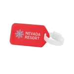Identifiant de bagage personnalisé pas cher Cachet Postmark couleur rouge image avec logo 4