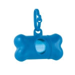 Porte-sacs canin personnalisé avec logo en forme d'os Bone couleur bleu