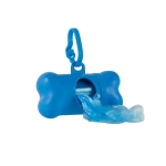 Porte-sacs canin personnalisé avec logo en forme d'os Bone couleur bleu troisième vue