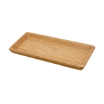 Petit plateau pour aliments en bambou avec logo 25cm Little Bamboo couleur naturel