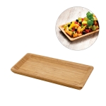 Petit plateau pour aliments en bambou avec logo 25cm Little Bamboo diverses couleurs