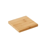 4 sous-verres en bambou personnalisés avec boîte de rangement Eco couleur naturel deuxième vue