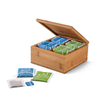 Boîte en bambou de 40 sachets d'infusion Tea Party