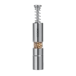 Salière/Poivrière à offrir au design moderne Épices Inox couleur argenté mat image avec logo