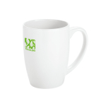 Tasse en céramique au design tendance 350ml Crescent Plus Economy couleur blanc image avec logo