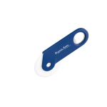 Coupe-pizza avec décapsuleur intégré à l'extrémité couleur bleu image avec logo