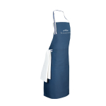 Tablier réglable avec des poches longues avec logo 150 g/m2 Maître couleur bleu image avec logo