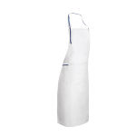 Tablier réglable avec des poches longues avec logo 150 g/m2 Maître couleur blanc