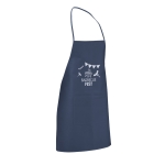 Tablier avec une poche avant aux couleurs vives 80 g/m2 Basic Style couleur bleu image avec logo