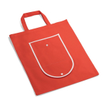 Sac pliable en non-tissé avec anses pour le transport 80 g/m² couleur rouge troisième vue
