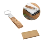 Élégant porte-clés personnalisé en liège avec une touche de métal Cork diverses couleurs