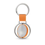 Porte-clés rotatif pour entreprises avec ruban en similicuir Spinning première vue