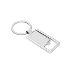 Porte-clés décapsuleur rectangulaire au design original Openclip couleur argenté