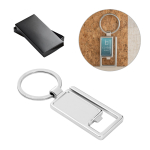 Porte-clés décapsuleur rectangulaire au design original Openclip diverses couleurs