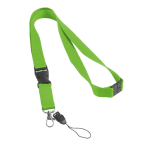 Cordon en polyester de 2 cm avec fermoir de sécurité Doubleclip Extra couleur vert pomme