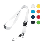 Cordon en polyester de 2 cm avec fermoir de sécurité Doubleclip Extra diverses couleurs