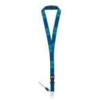 Cordon en polyester de 2 cm avec fermoir de sécurité Doubleclip Extra avec zone d'impression