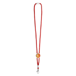 Tour de cou d'entreprise en polyester de 0,5 cm pour doming Cordon couleur rouge image avec logo 2