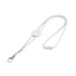 Tour de cou d'entreprise en polyester de 0,5 cm pour doming Cordon couleur blanc
