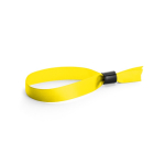 Bracelet en satin doux et brillant avec fermeture de sécurité couleur jaune