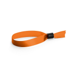 Bracelet en satin doux et brillant avec fermeture de sécurité couleur orange