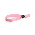 Bracelet en satin doux et brillant avec fermeture de sécurité couleur rose