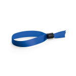 Bracelet en satin doux et brillant avec fermeture de sécurité couleur bleu roi