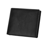 Porte-cartes de visite publicitaire en cuir sérigraphié Monedero Allure couleur noir