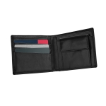 Porte-cartes de visite publicitaire en cuir sérigraphié Monedero Allure couleur noir troisième vue