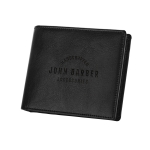 Porte-cartes de visite publicitaire en cuir sérigraphié Monedero Allure couleur noir image avec logo