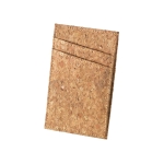 Portefeuille porte-cartes en liège personnalisé à offrir Natura couleur naturel