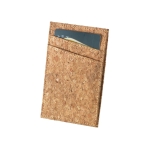 Portefeuille porte-cartes en liège personnalisé à offrir Natura couleur naturel troisième vue