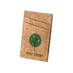 Portefeuille porte-cartes en liège personnalisé à offrir Natura couleur naturel image avec logo