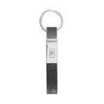 Set porte-cartes et porte-clés en similicuir et en métal Élégance couleur gris image avec logo 6