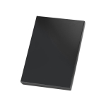 Porte-cartes personnalisés doubles en similicuir et en métal Executive couleur noir avec boîte