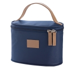 Jolie trousse de toilette publicitaire en microfibre et cuir Clubstyle couleur bleu