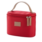 Jolie trousse de toilette publicitaire en microfibre et cuir Clubstyle couleur rouge