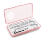 Set de manucure avec 4 accessoires pour actions publicitaires Charm couleur rose troisième vue