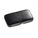 Set de manucure exclusif en similicuir noir avec 5 pièces Nerobox couleur noir