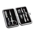Set de manucure exclusif en similicuir noir avec 5 pièces Nerobox couleur noir troisième vue