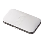 Kit manucure exclusif en similicuir blanc composé de 5 pièces Blancbox couleur blanc