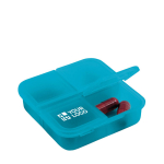 Pilulier personnalisé coloré avec 4 divisions Colors avec zone d'impression