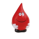 Balle antistress publicitaire en forme de goutte de sang RedDrop couleur rouge première vue