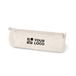 Trousse cylindrique en coton pas cher a personnalisé Cottonclub avec zone d'impression