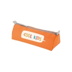 Trousse cylindrique de couleur vive à personnaliser Trend couleur orange image avec logo