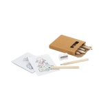 Petit set de 6 crayons de couleur, taille-crayon et modèles Playtime diverses couleurs